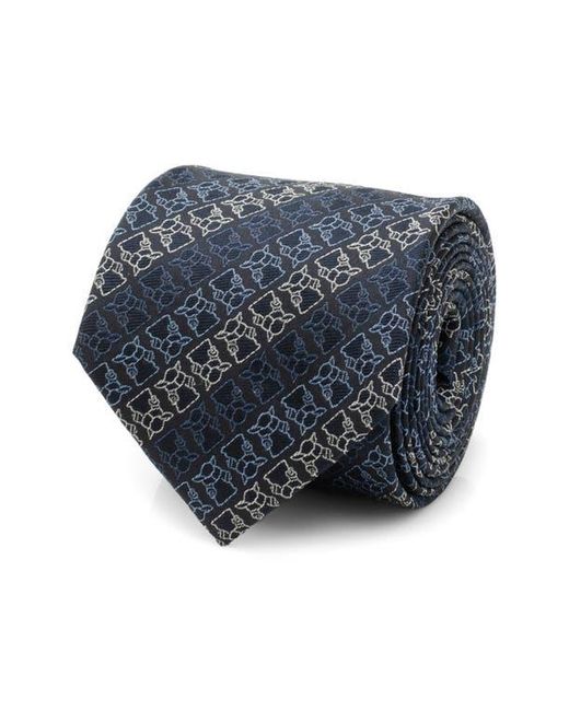Cufflinks Inc. Blue Grogu Outline Stripe Silk Blend Tie for men