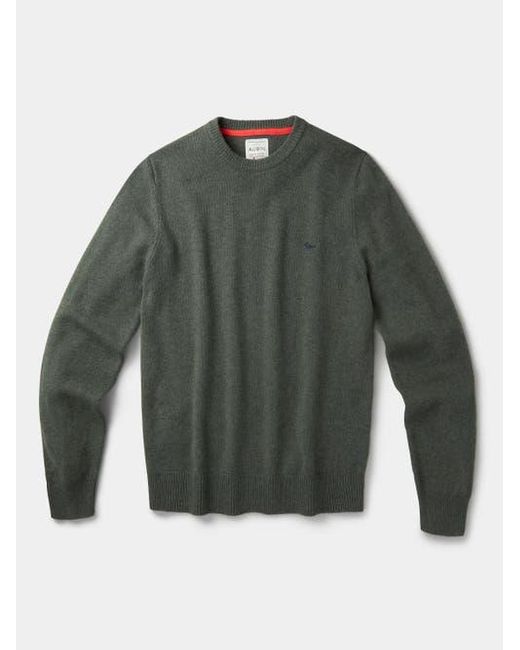 aubi Green Westbourne Crew Neck Sweater for men