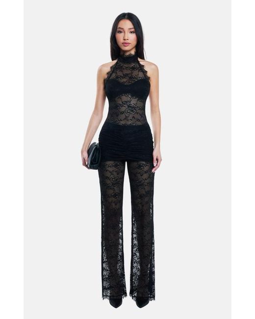 OW Collection Black Selah Lace Top