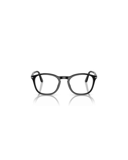 Persol Black 50Mm Square Optical Glasses for men