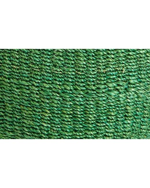 Clare V. Green Pot De Miel Bamboo Top Handle Straw Basket Bag