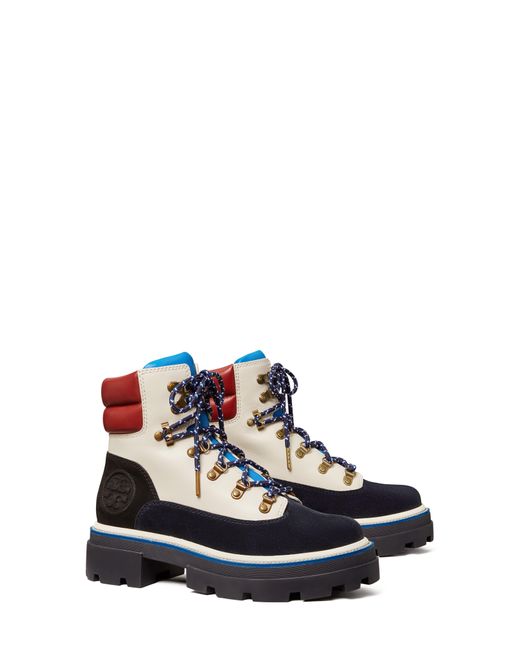 Tory Burch Miller Colorblock Hiking Boot in White Lyst