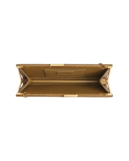 Saint Laurent Brown Midnight Crystal Embellished Satin Clutch