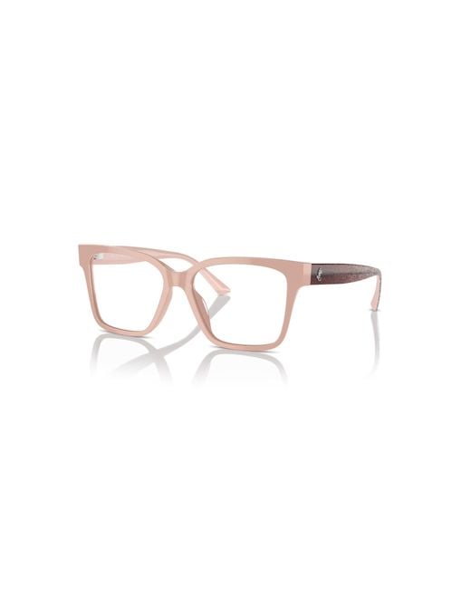 Jimmy Choo Pink 53Mm Rectangle Optical Glasses