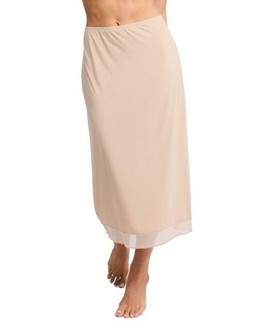 Montelle Intimates Midi Half Slip in Natural | Lyst