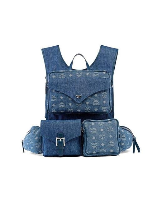 MCM Blue Aren Multi-Backpack for men