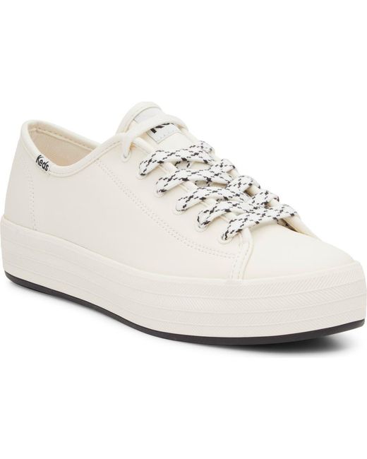 Keds White Triple Kick Platform Sneaker