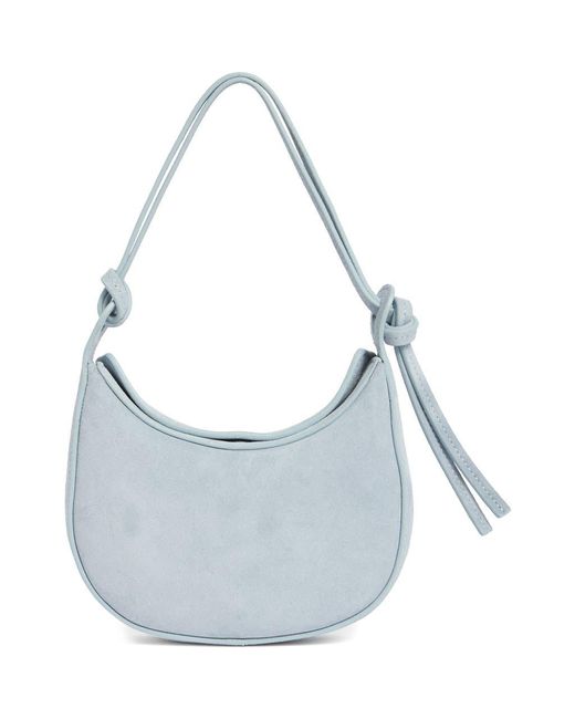Reformation Blue Mini Rosetta Leather Shoulder Bag