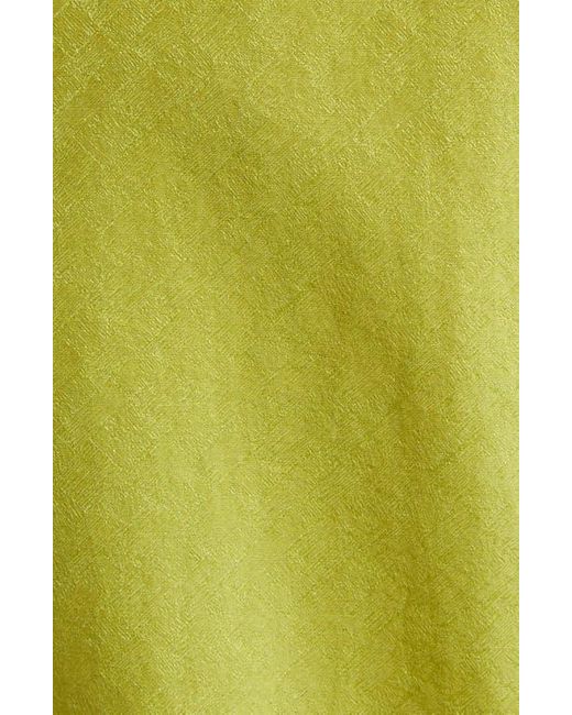 The Elder Statesman Green Silk & Cotton Jacquard Camp Shirt for men
