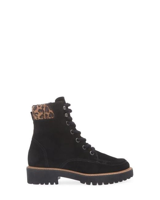 Paul Green Black Duke Leather Lace-Up Boot