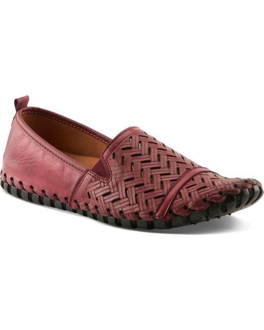Spring Step Red Kapri Flat