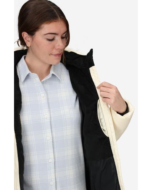 Marmot Natural Montreaux 700 Fill Power Down Hooded Coat With Faux Fur Trim