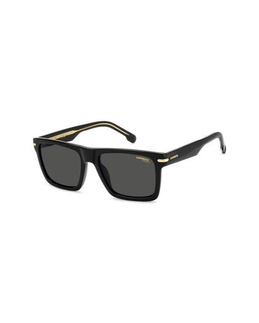 Carrera Black 55Mm Gradient Rectangular Flat Top Sunglasses for men