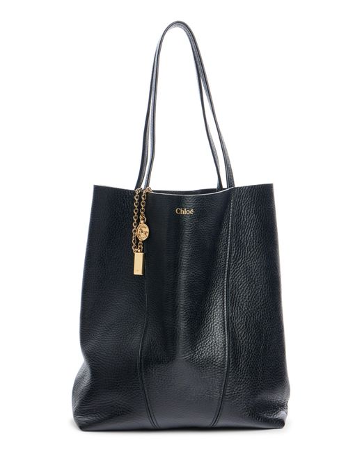 Chloé Black Spin Leather Tote