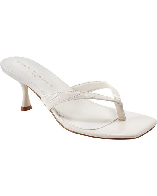 Marc Fisher White Amelea Flip Flop