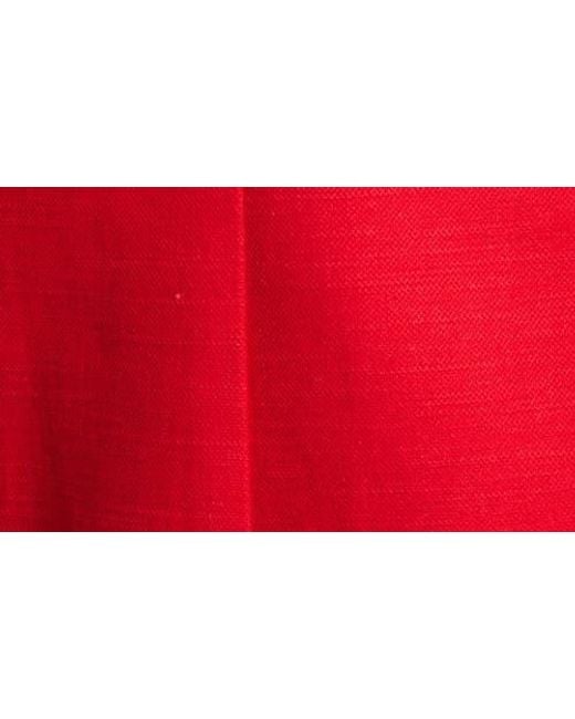 Endless Rose Red Strapless Linen Blend Minidress