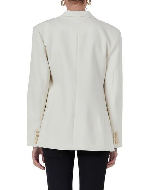 Endless Rose White Double Breasted Blazer
