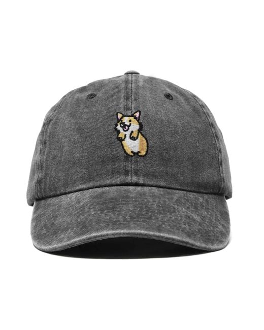 Alix Gray Leaping Corgi Embroidered Cap