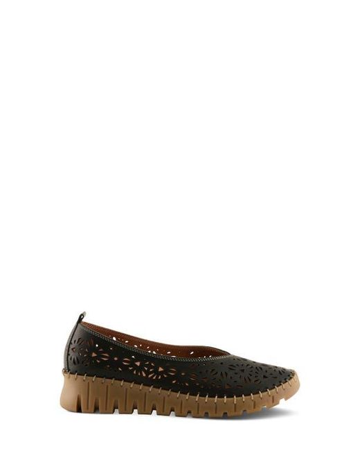Spring Step Black Carosa Wedge Pump