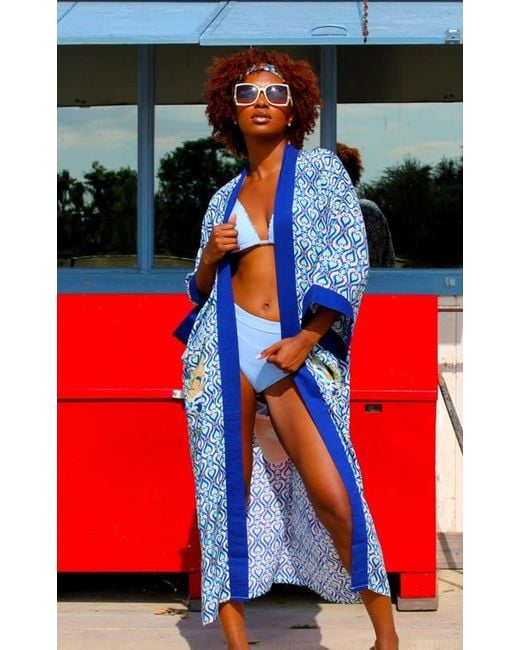 Henelle Blue Duster Robe