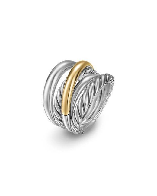 David Yurman White Crossover Five-Row Ring
