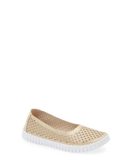 Ilse Jacobsen Natural Tulipu Perforated Slip-On Sneaker
