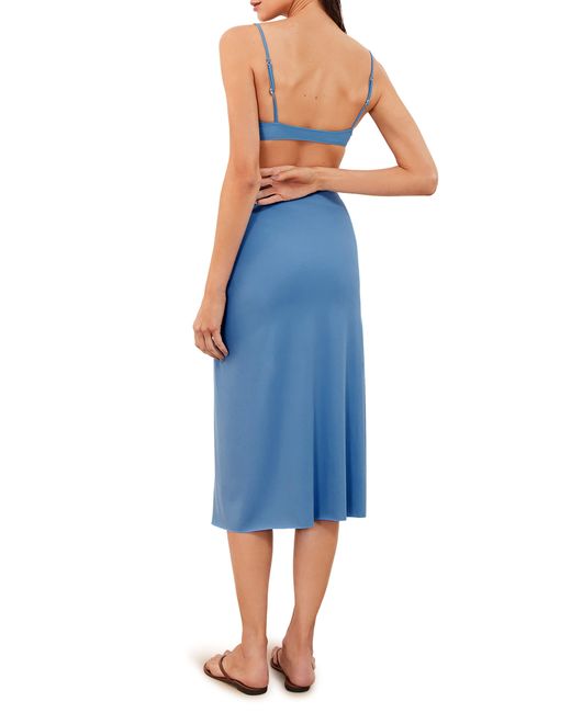 ViX Blue Megan Cover-up Midi Skirt