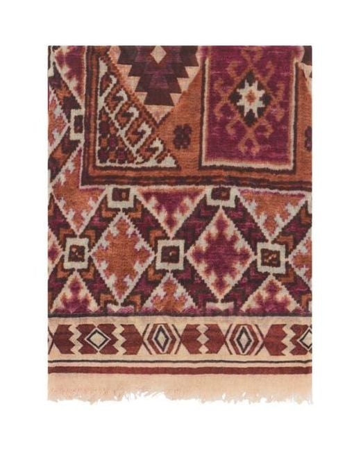 Gerard Darel Red Raissa Patterned Scarf