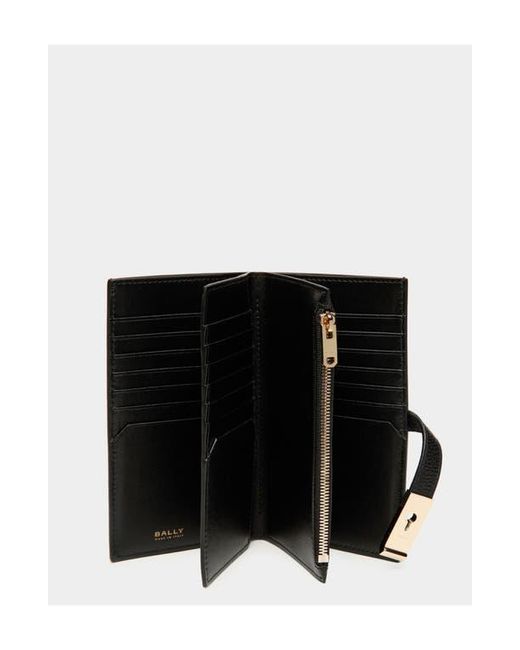 Bally Black Lock Me Long Wallet