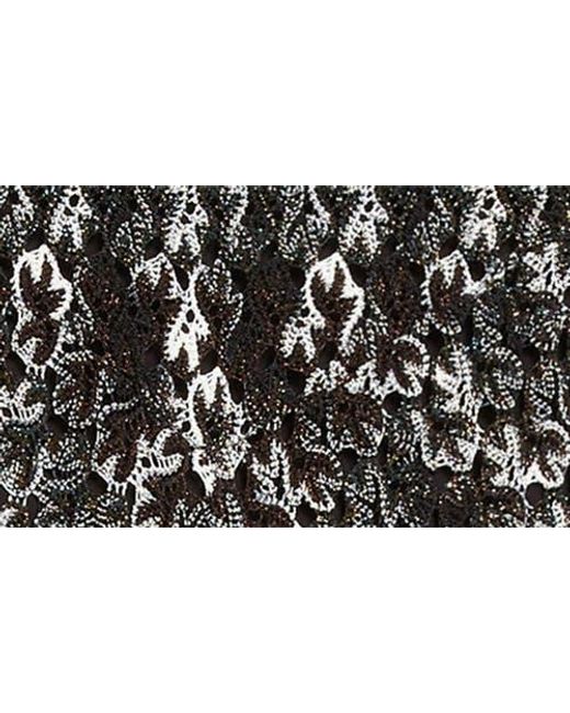 Missoni Gray Knit Metallic Lace Maxi Dress