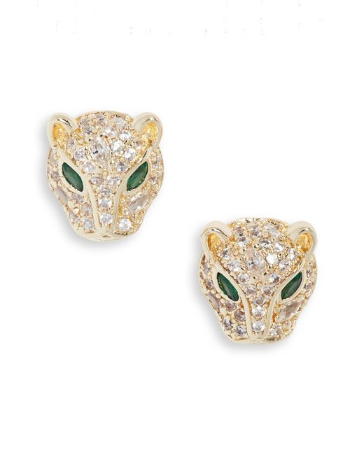 Melinda Maria Metallic Baby Jaguar Stud Earrings