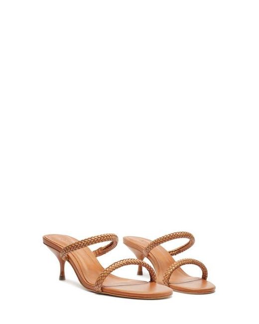 SCHUTZ SHOES Multicolor Taliah Woven Strap Kitten Heel Slide Sandal