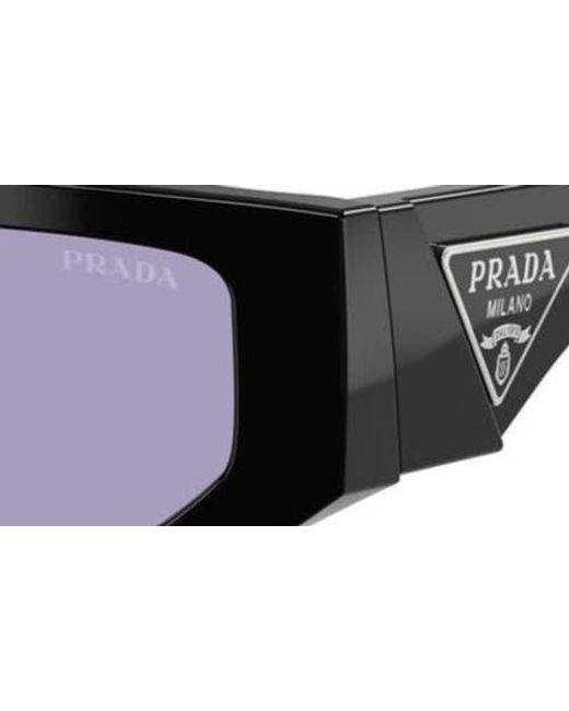 Prada Multicolor 55Mm Rectangular Sunglasses