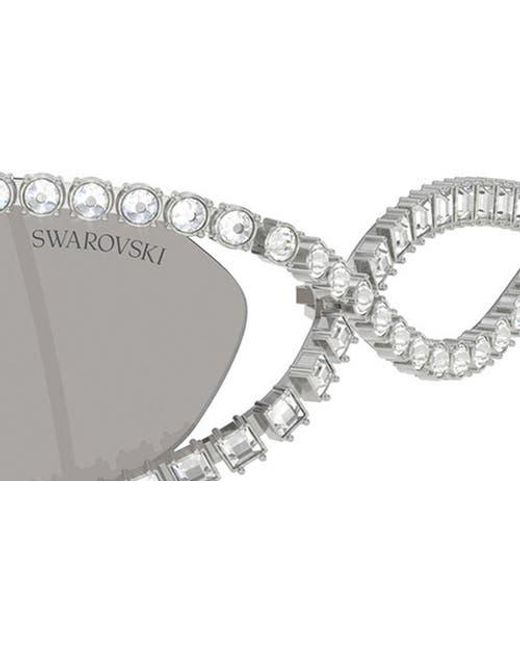 Swarovski White 65Mm Irregular Sunglasses for men