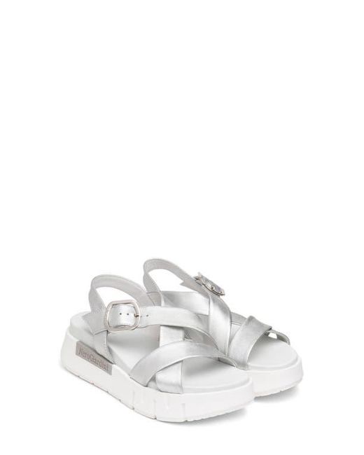 Nero Giardini White Slingback Platform Sandal