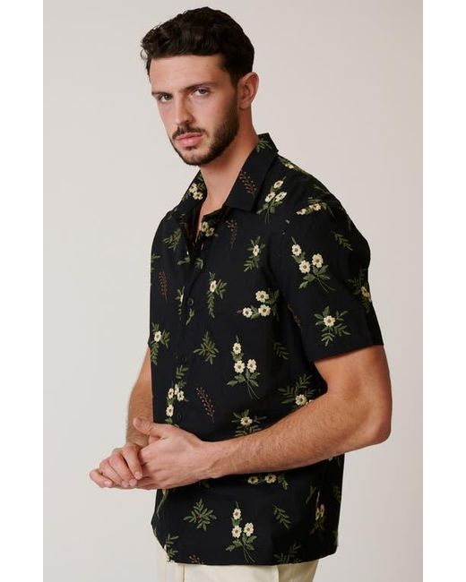 LEISURE LAB Black Jaco Button Up for men