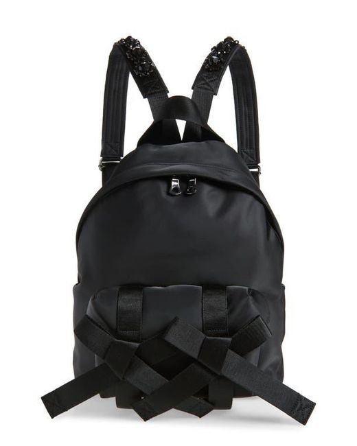 Simone Rocha Black Bow Front Backpack