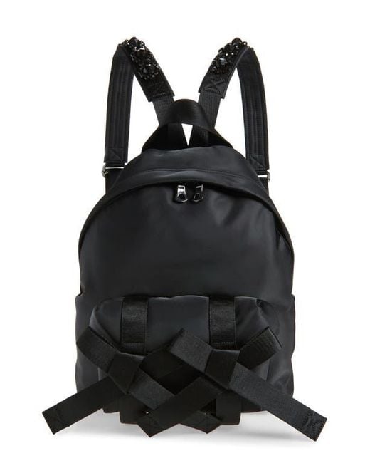 Simone Rocha Black Bow Front Backpack