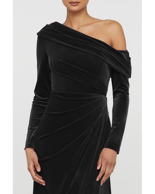THEIA Black Katniss One Shoulder Gown