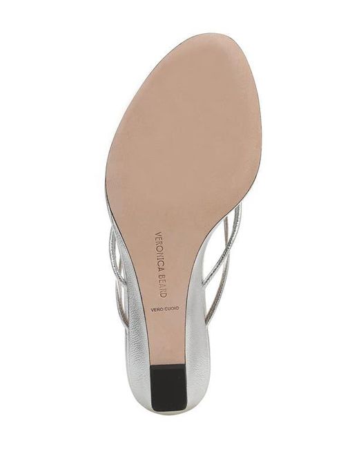 Veronica Beard White Clea Wedge Flip Flop