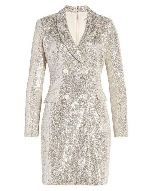 long sleeve hot pink sequin dress One Shoulder Sequined Homecoming Dress Hot Pink Long Sleeve – FancyVestido main image 0