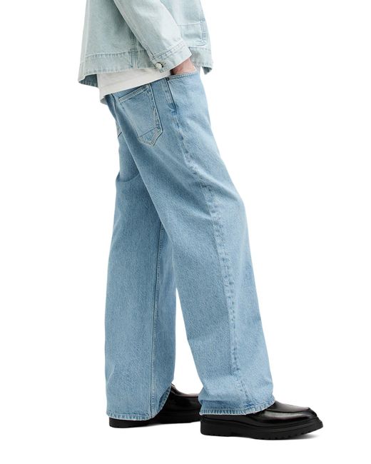 AllSaints Blue Lenny Flare Leg Denim Jeans for men