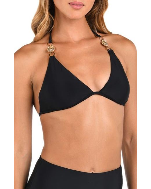 L'Agence Black Annabelle Solids Triangle Bikini Top