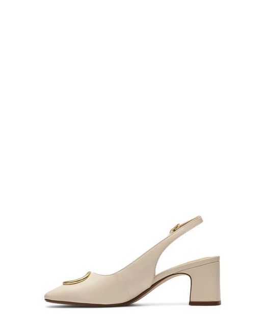 Clarks Natural Fernie Square Toe Slingback Pump
