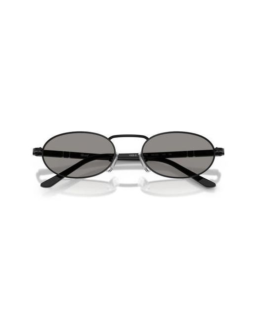 Persol Gray 55Mm Rectangular Sunglasses