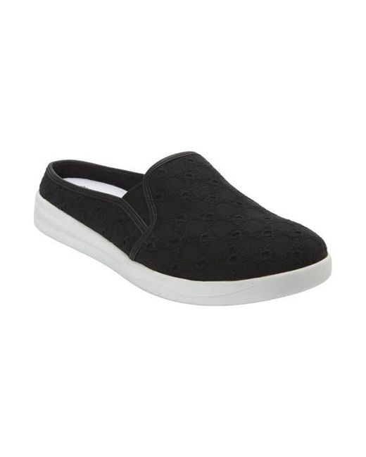 Comfortview Black The Camellia Slip On Sneaker Mule
