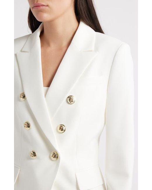Tahari White Double Breasted Two-Piece Suit
