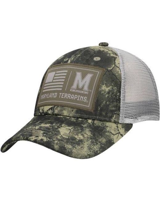 Under Armour Green Maryland Terrapins Freedom Collection Blitzing Performance Trucker Hat for men