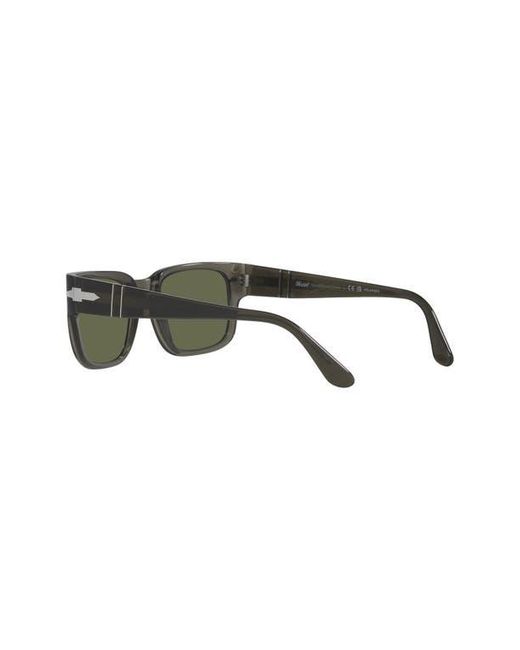 Persol Green 58Mm Polarized Rectangular Sunglasses for men
