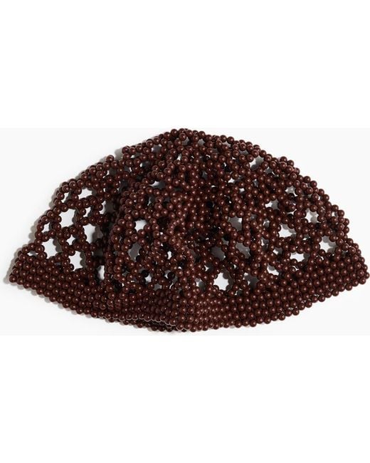 H&M Brown Beaded Hat
